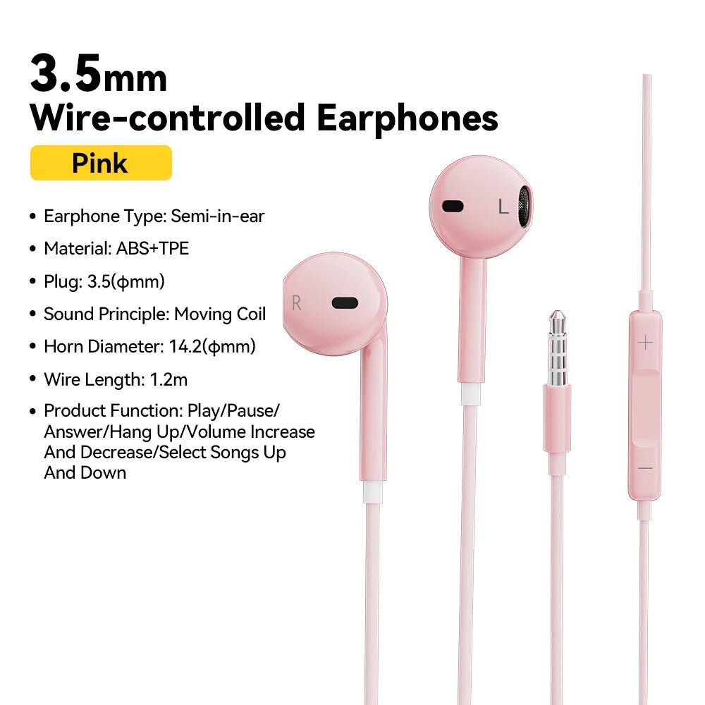 Essager 3.5mm Wired Headphones In Ear Headset Wired Earphones with Microphone Stereo Earbuds Sports - Onlytenbucks.com
