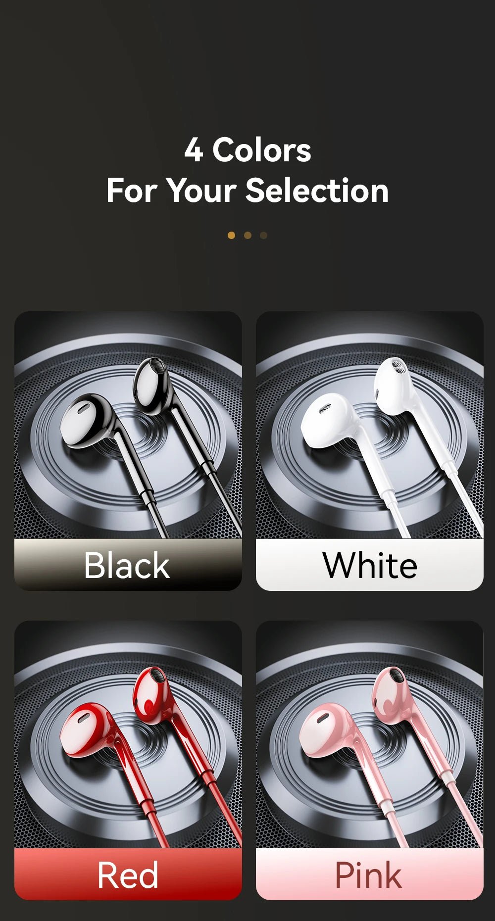 Essager 3.5mm Wired Headphones In Ear Headset Wired Earphones with Microphone Stereo Earbuds Sports - Onlytenbucks.com