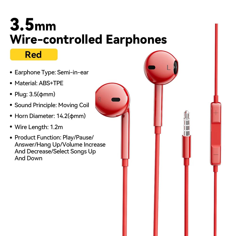 Essager 3.5mm Wired Headphones In Ear Headset Wired Earphones with Microphone Stereo Earbuds Sports - Onlytenbucks.com