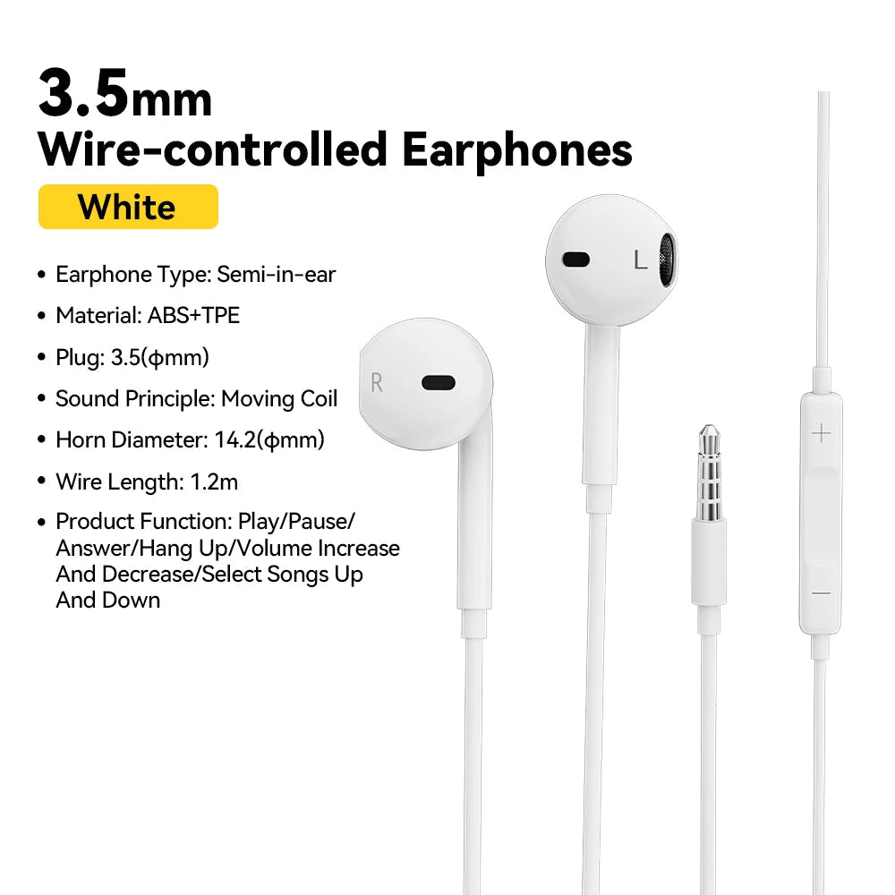 Essager 3.5mm Wired Headphones In Ear Headset Wired Earphones with Microphone Stereo Earbuds Sports - Onlytenbucks.com