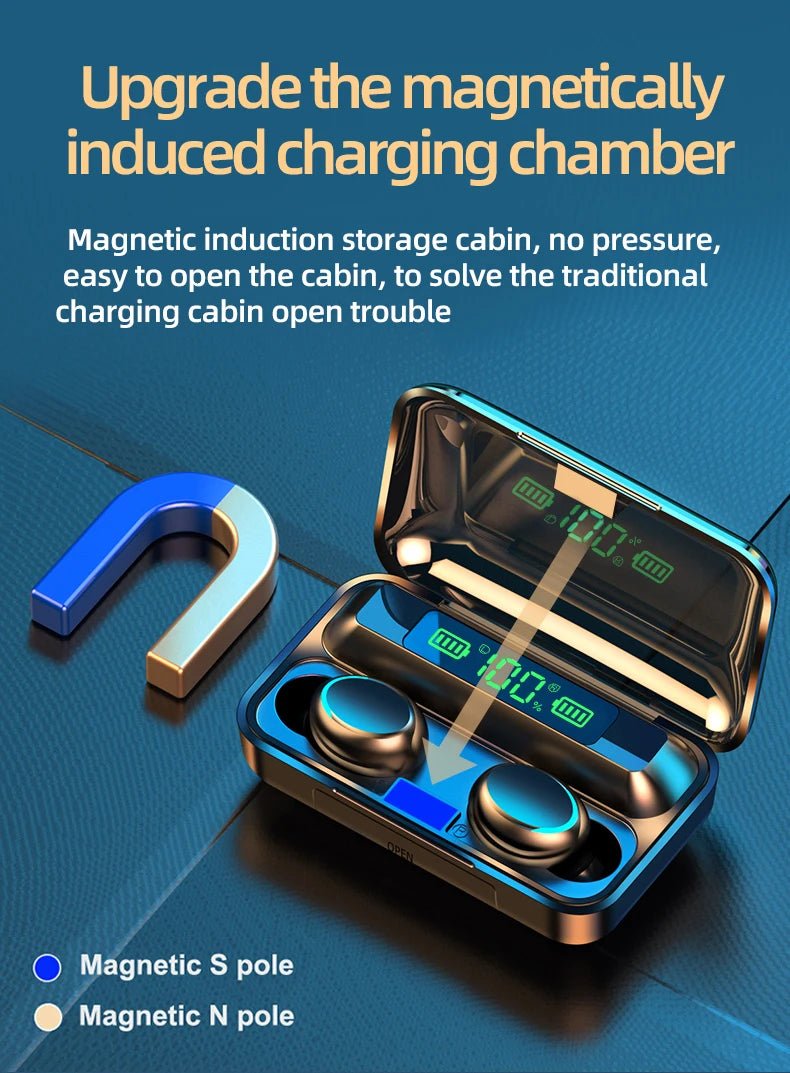 F9 - 5C Wireless Bluetooth Earphones – 9D Stereo, Waterproof, Noise Cancelling - Onlytenbucks.com