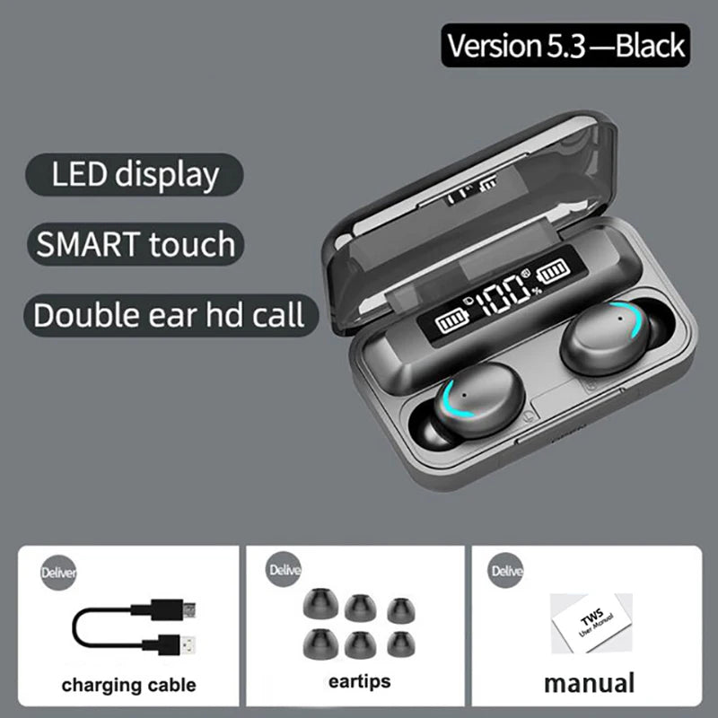 F9 - 5C Wireless Bluetooth Earphones – 9D Stereo, Waterproof, Noise Cancelling - Onlytenbucks.com