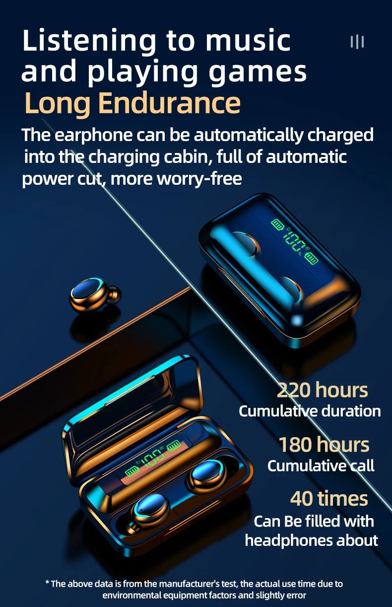 F9 - 5C Wireless Bluetooth Earphones – 9D Stereo, Waterproof, Noise Cancelling - Onlytenbucks.com