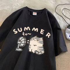 Fan Cat and Women Pure T-shirt - Onlytenbucks.com