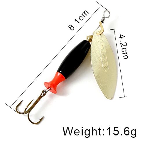 FISH KING Metal Spinner Lure – 18g/24g Long Cast Hard Bait with Hook - Onlytenbucks.com
