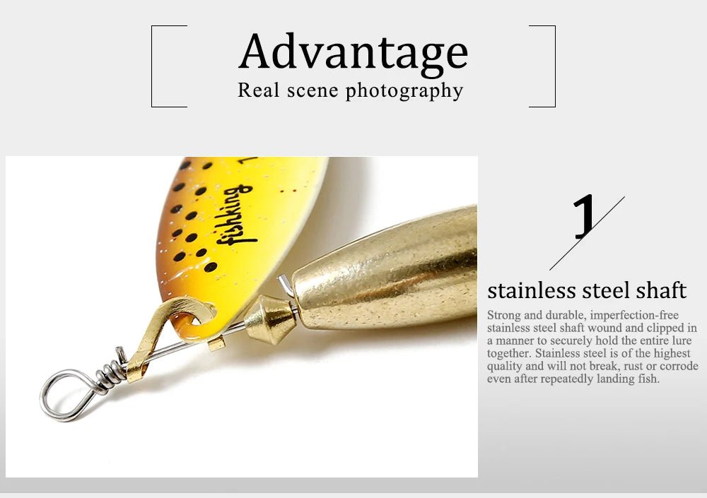 FISH KING Metal Spinner Lure – 18g/24g Long Cast Hard Bait with Hook - Onlytenbucks.com