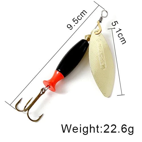 FISH KING Metal Spinner Lure – 18g/24g Long Cast Hard Bait with Hook - Onlytenbucks.com
