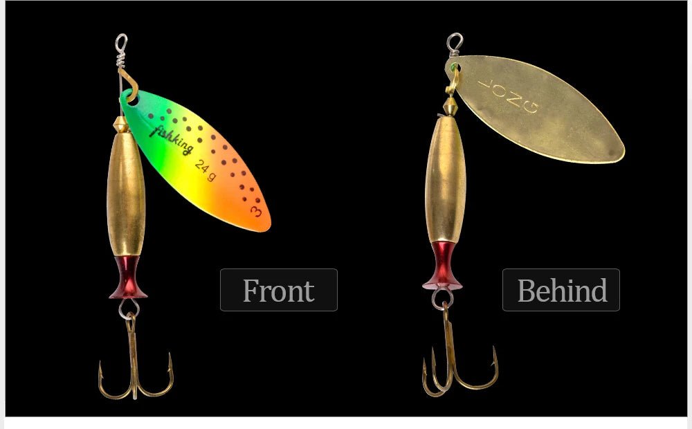 FISH KING Metal Spinner Lure – 18g/24g Long Cast Hard Bait with Hook - Onlytenbucks.com