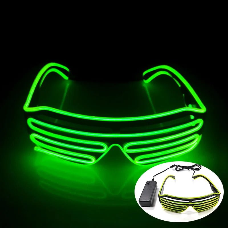 Fluorescent Colorful Glowing Glasses – LED Light Up Party Eyewear - Onlytenbucks.com