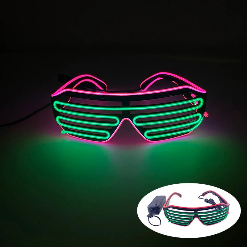 Fluorescent Colorful Glowing Glasses – LED Light Up Party Eyewear - Onlytenbucks.com