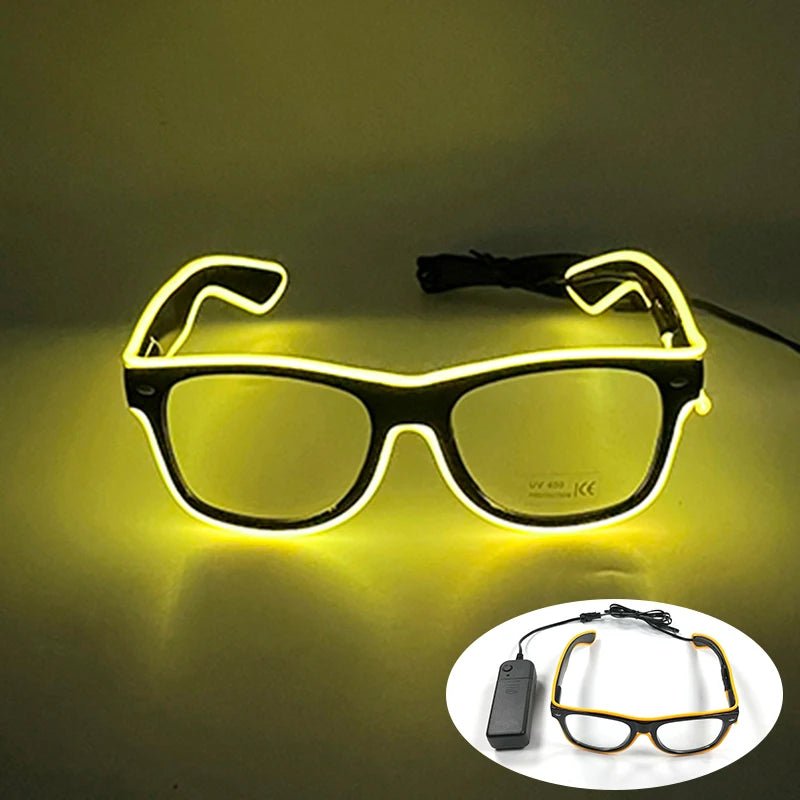 Fluorescent Colorful Glowing Glasses – LED Light Up Party Eyewear - Onlytenbucks.com