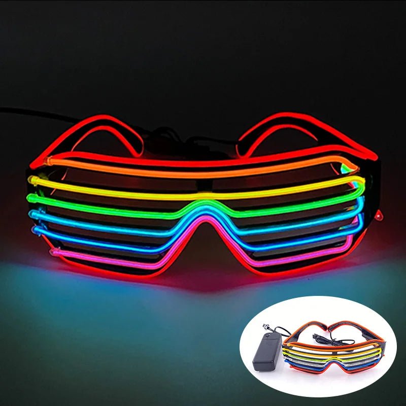 Fluorescent Colorful Glowing Glasses – LED Light Up Party Eyewear - Onlytenbucks.com