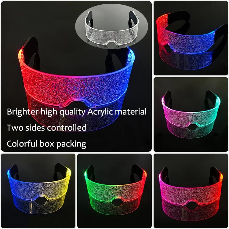 Fluorescent Colorful Glowing Glasses – LED Light Up Party Eyewear - Onlytenbucks.com