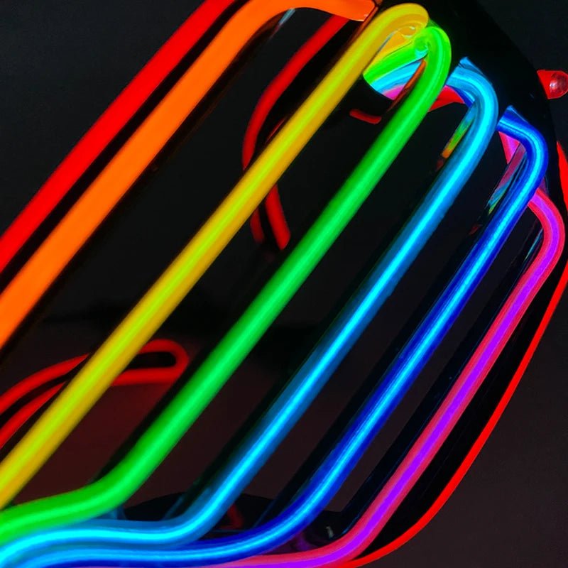 Fluorescent Colorful Glowing Glasses – LED Light Up Party Eyewear - Onlytenbucks.com