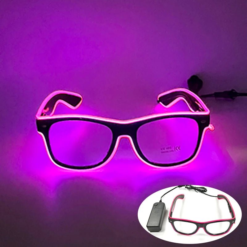Fluorescent Colorful Glowing Glasses – LED Light Up Party Eyewear - Onlytenbucks.com