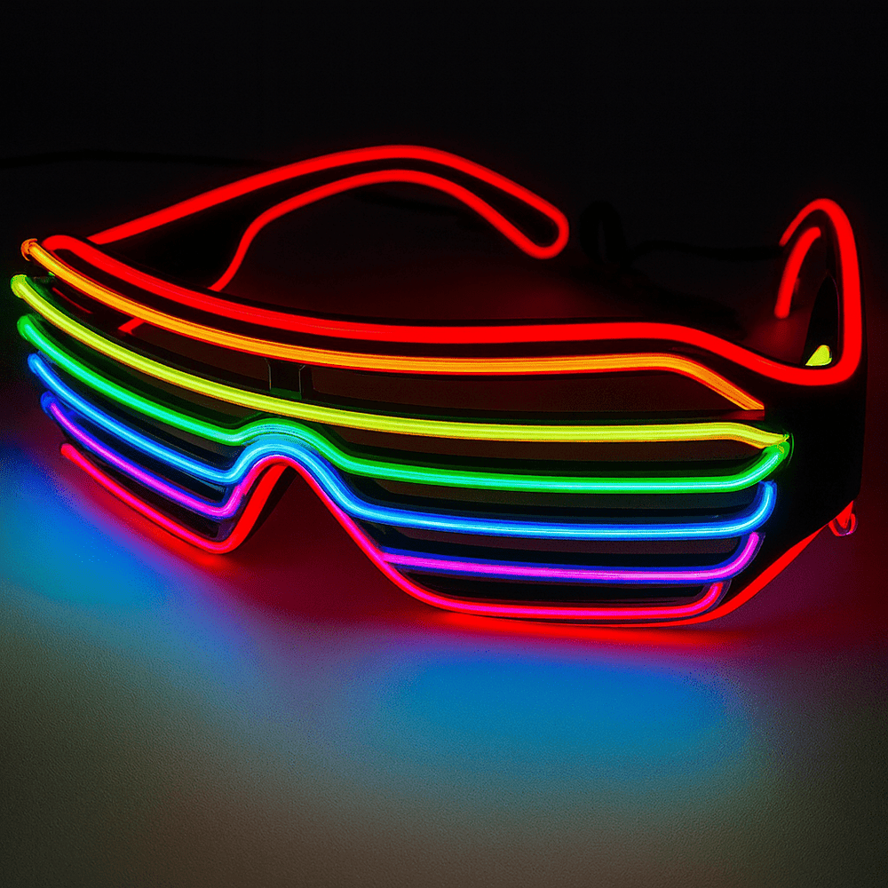 Fluorescent Colorful Glowing Glasses – LED Light Up Party Eyewear - Onlytenbucks.com