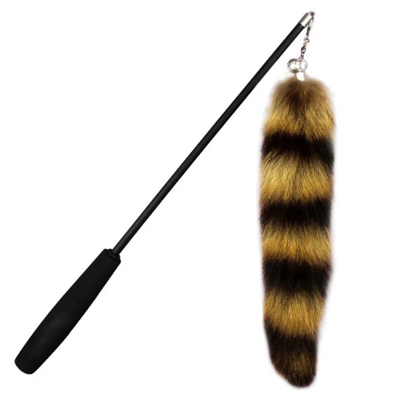 Fox Tail Cat Teaser Wand – Extendable Feather Stick - Onlytenbucks.com