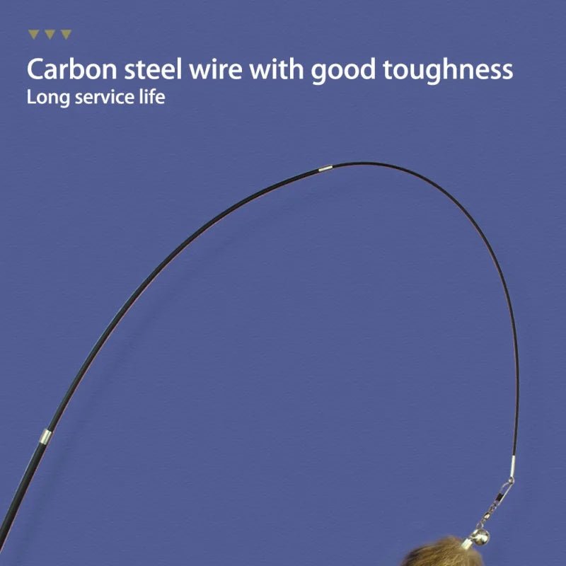 Fox Tail Cat Teaser Wand – Extendable Feather Stick - Onlytenbucks.com