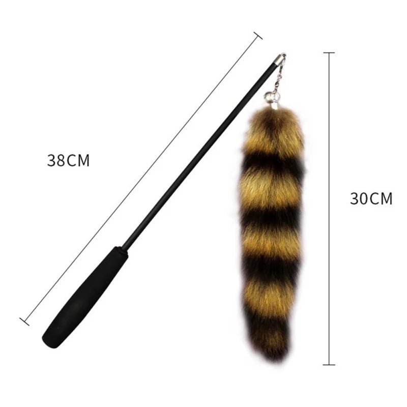 Fox Tail Cat Teaser Wand – Extendable Feather Stick - Onlytenbucks.com