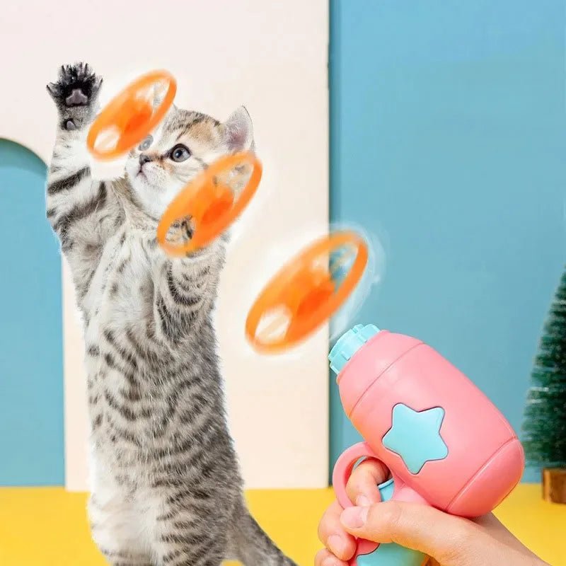 Funny Cat Toy Interactive Flying Disc Launcher - Onlytenbucks.com