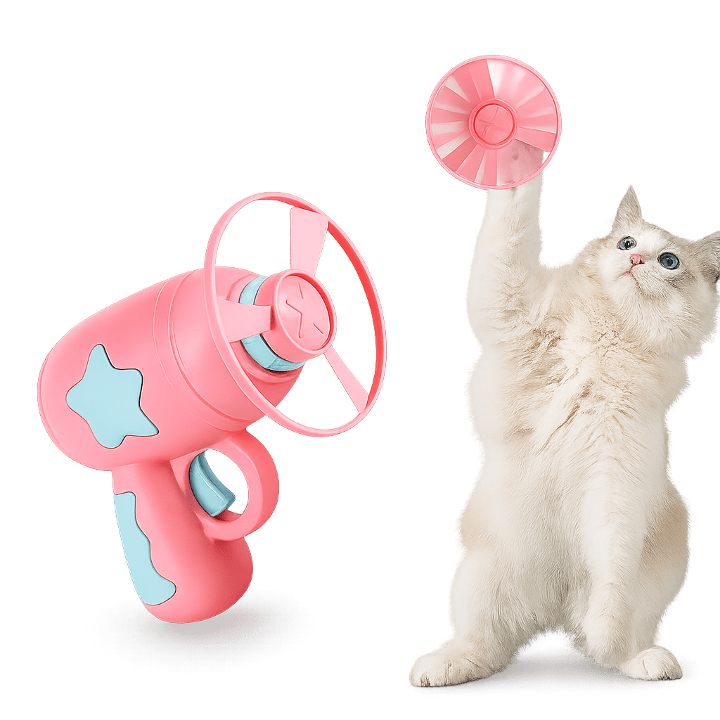 Funny Cat Toy Interactive Flying Disc Launcher - Onlytenbucks.com