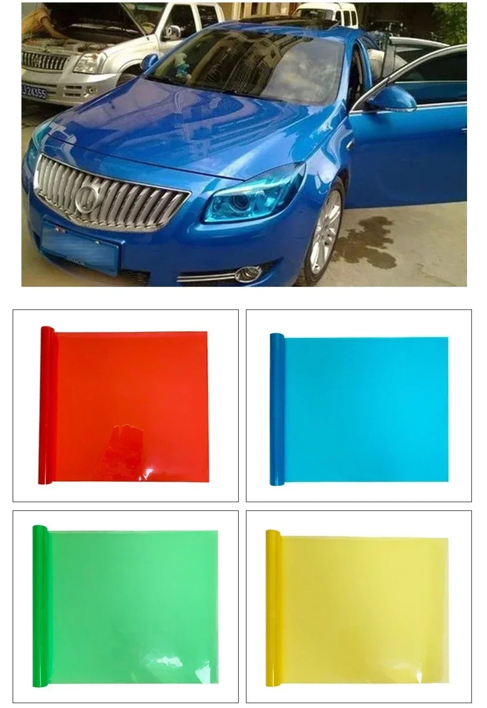 Gloss Transparent Light Black Smoke Headlight & Taillight Tint Film - Onlytenbucks.com