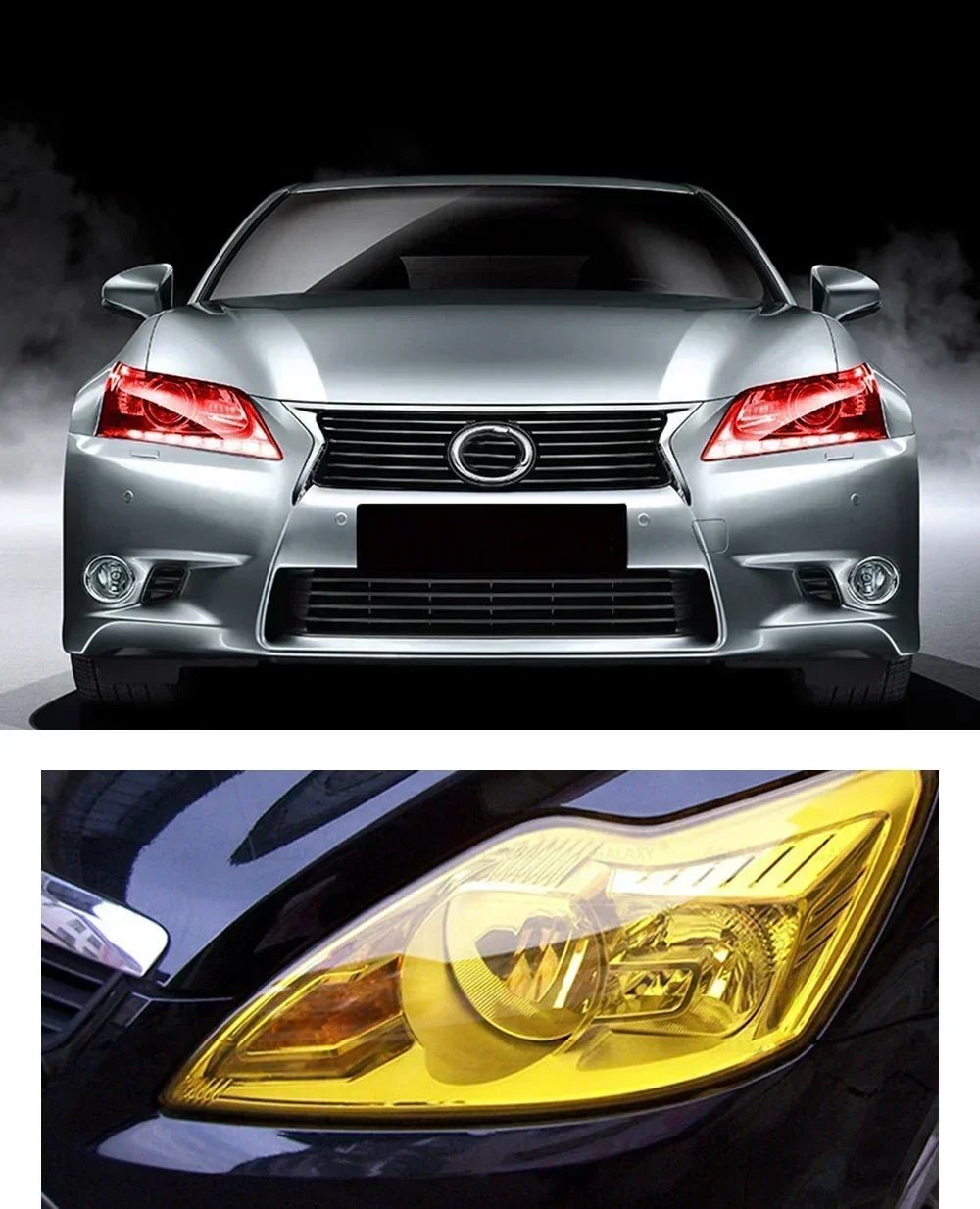 Gloss Transparent Light Black Smoke Headlight & Taillight Tint Film - Onlytenbucks.com
