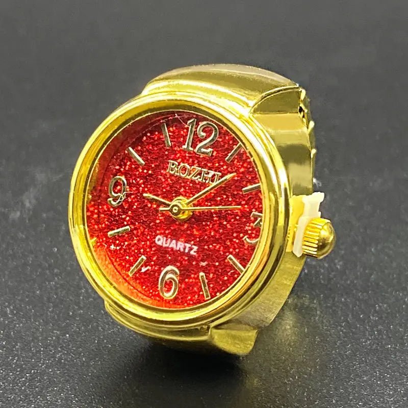 Green Digital Quartz Watch Ring – Punk Vintage Finger Clock Jewelry - Onlytenbucks.com