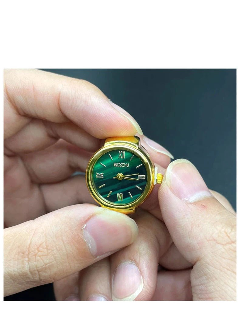 Green Digital Quartz Watch Ring – Punk Vintage Finger Clock Jewelry - Onlytenbucks.com