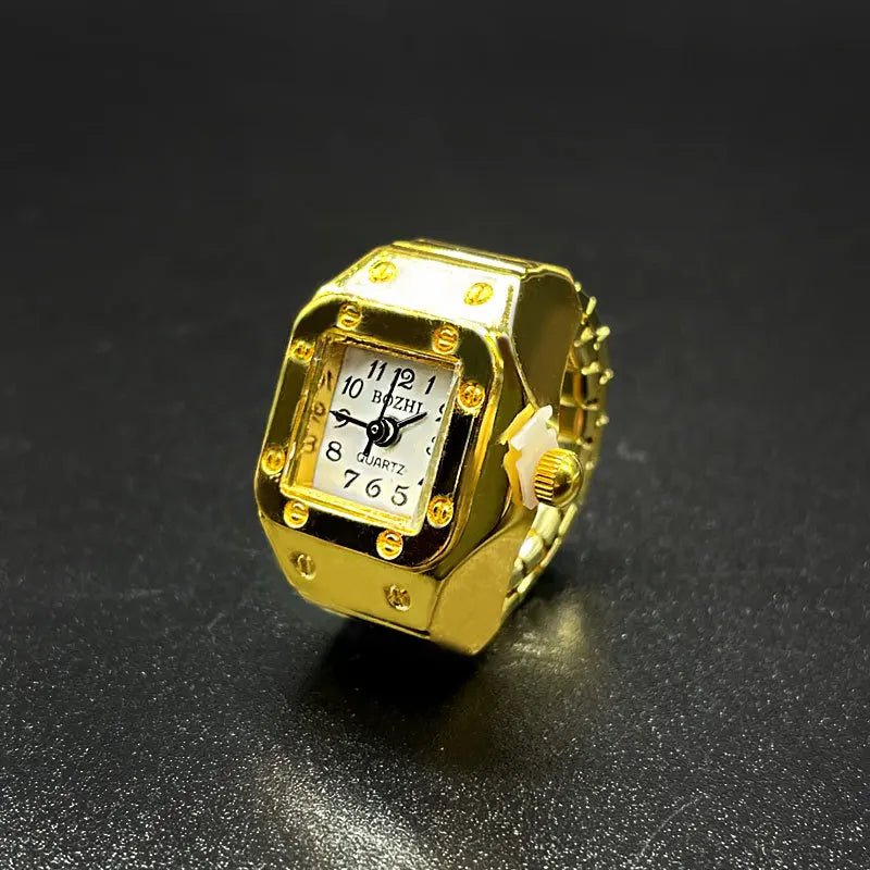Green Digital Quartz Watch Ring – Punk Vintage Finger Clock Jewelry - Onlytenbucks.com