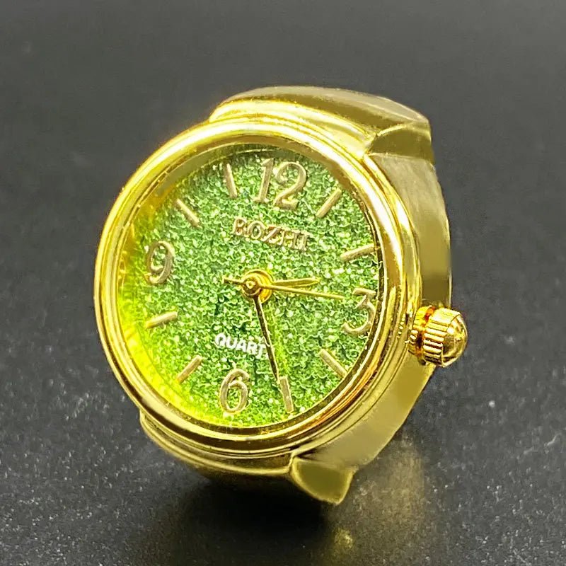 Green Digital Quartz Watch Ring – Punk Vintage Finger Clock Jewelry - Onlytenbucks.com