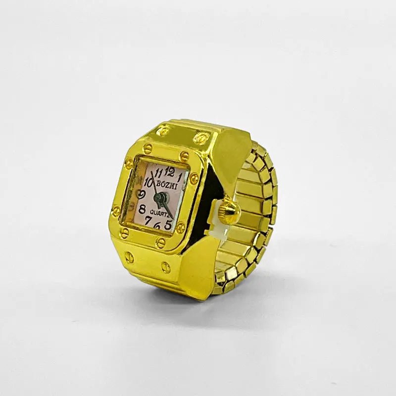 Green Digital Quartz Watch Ring – Punk Vintage Finger Clock Jewelry - Onlytenbucks.com