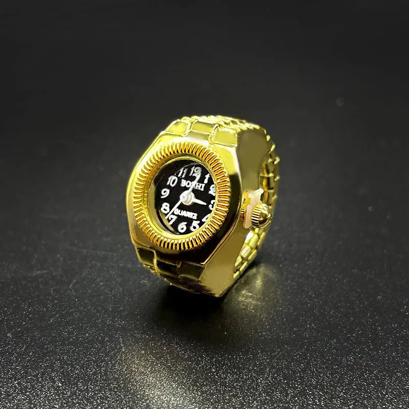 Green Digital Quartz Watch Ring – Punk Vintage Finger Clock Jewelry - Onlytenbucks.com