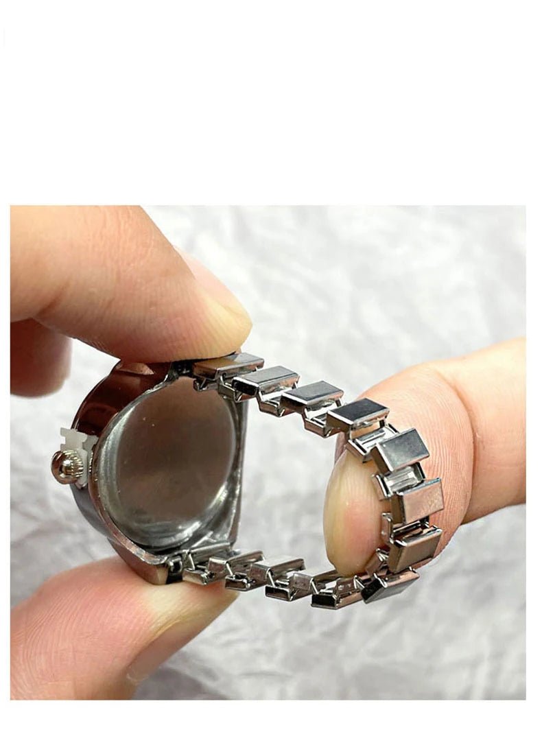 Green Digital Quartz Watch Ring – Punk Vintage Finger Clock Jewelry - Onlytenbucks.com