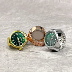 Green Digital Quartz Watch Ring – Punk Vintage Finger Clock Jewelry - Onlytenbucks.com