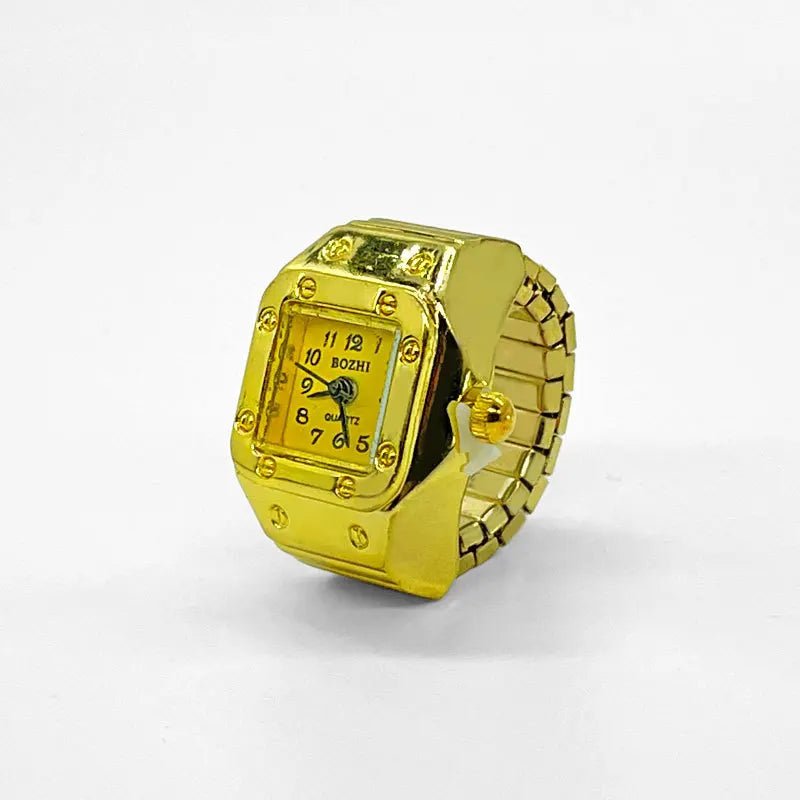 Green Digital Quartz Watch Ring – Punk Vintage Finger Clock Jewelry - Onlytenbucks.com