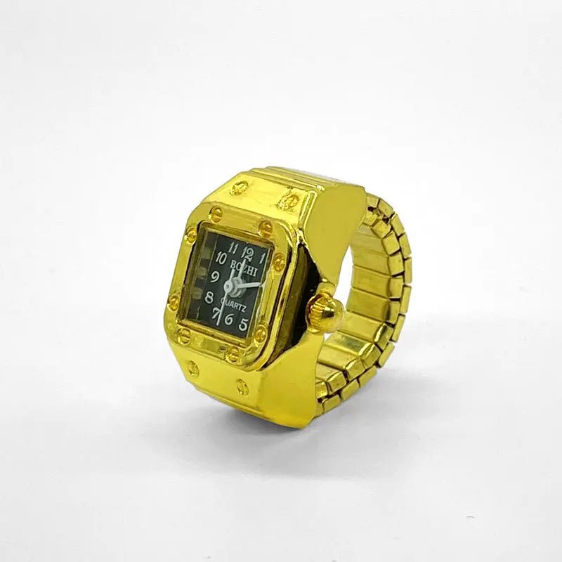 Green Digital Quartz Watch Ring – Punk Vintage Finger Clock Jewelry - Onlytenbucks.com