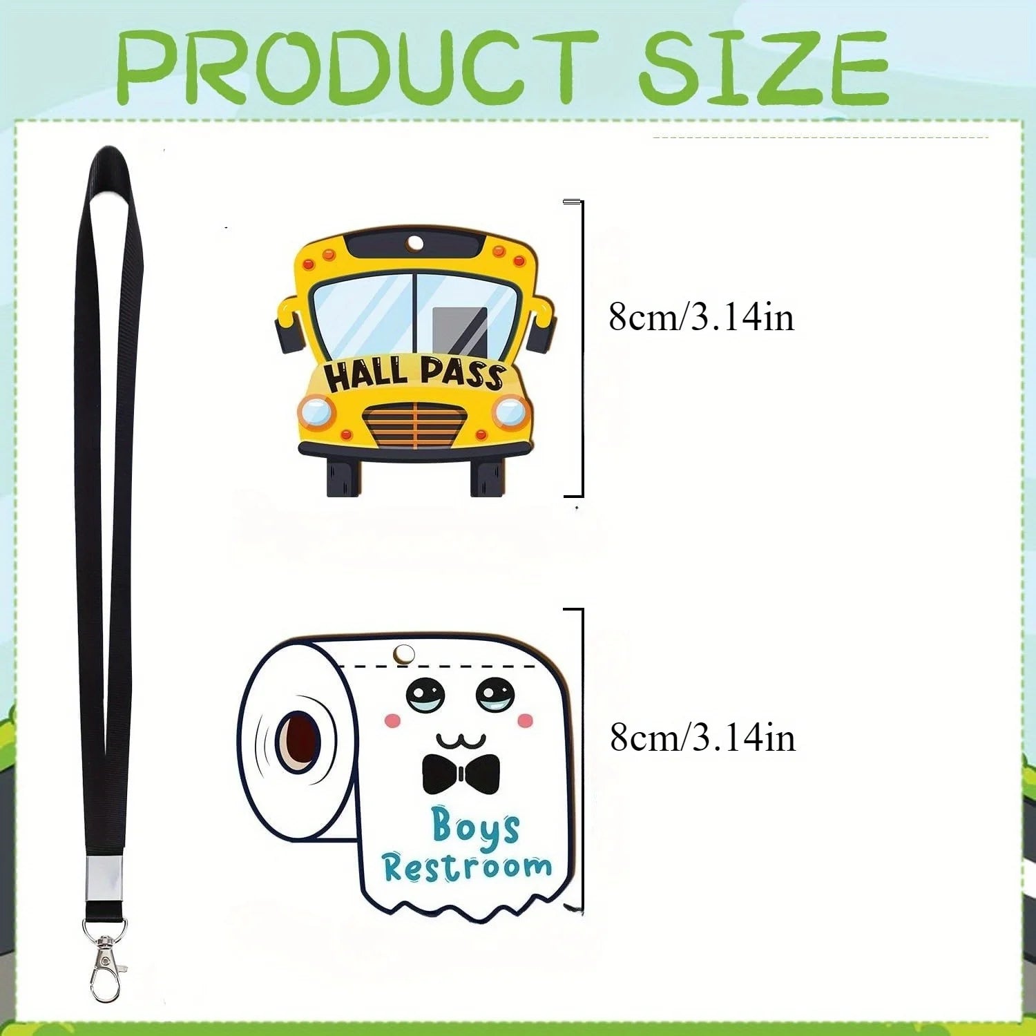 Hall Pass Lanyards and School Passes – 6 - Piece - Onlytenbucks.com
