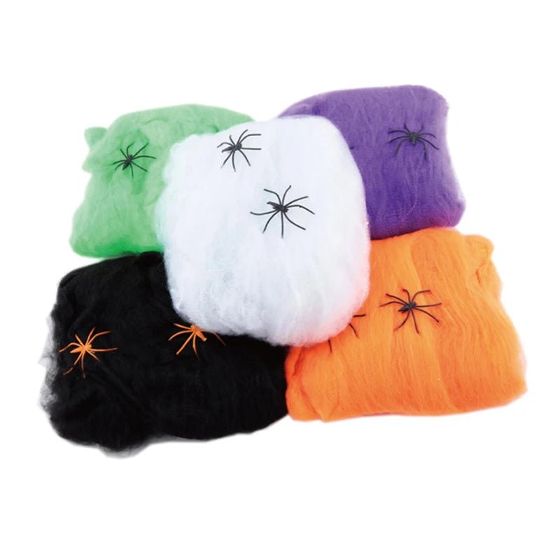 Halloween Artificial Spider Web – Stretchy Cobweb Decoration - Onlytenbucks.com