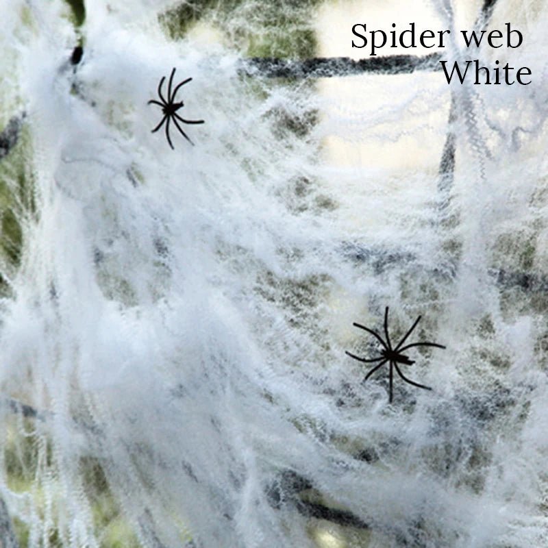 Halloween Artificial Spider Web – Stretchy Cobweb Decoration - Onlytenbucks.com