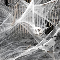 Halloween Artificial Spider Web – Stretchy Cobweb Decoration - Onlytenbucks.com