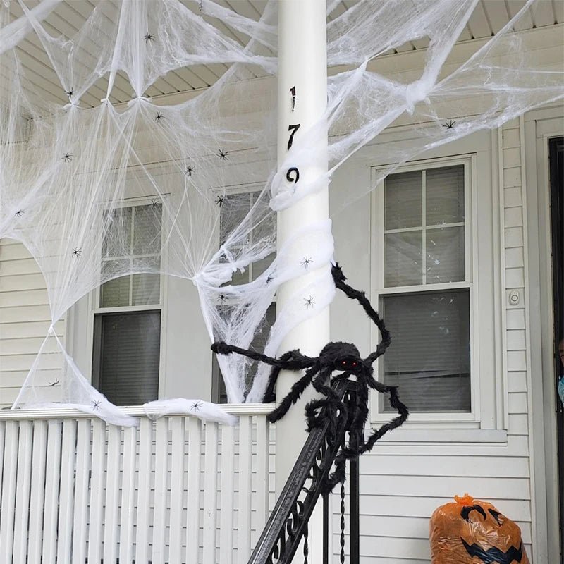 Halloween Artificial Spider Web – Stretchy Cobweb Decoration - Onlytenbucks.com