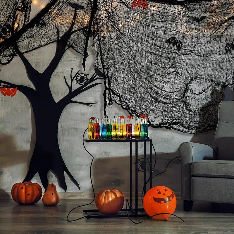 Halloween Black Gauze Cloth – 77.95 x 29.92 in Hanging Decoration - Onlytenbucks.com