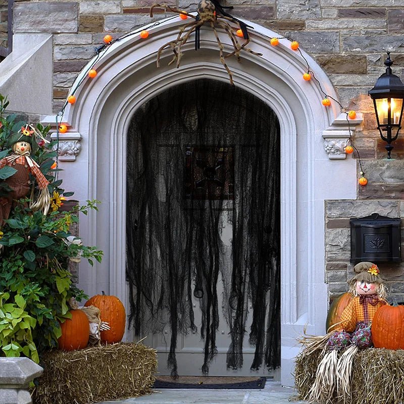 Halloween Black Gauze Cloth – 77.95 x 29.92 in Hanging Decoration - Onlytenbucks.com