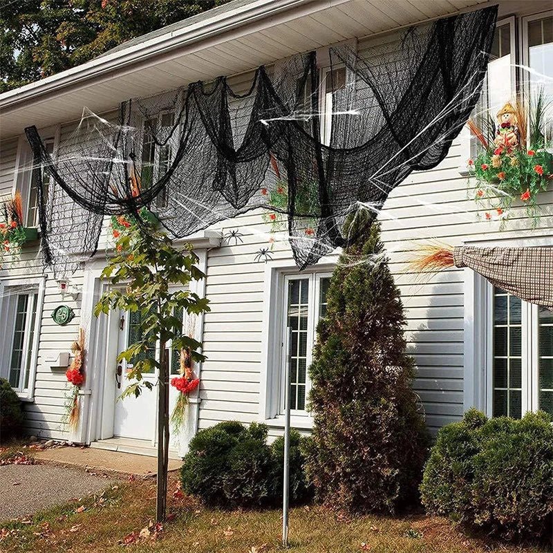 Halloween Black Gauze Cloth – 77.95 x 29.92 in Hanging Decoration - Onlytenbucks.com