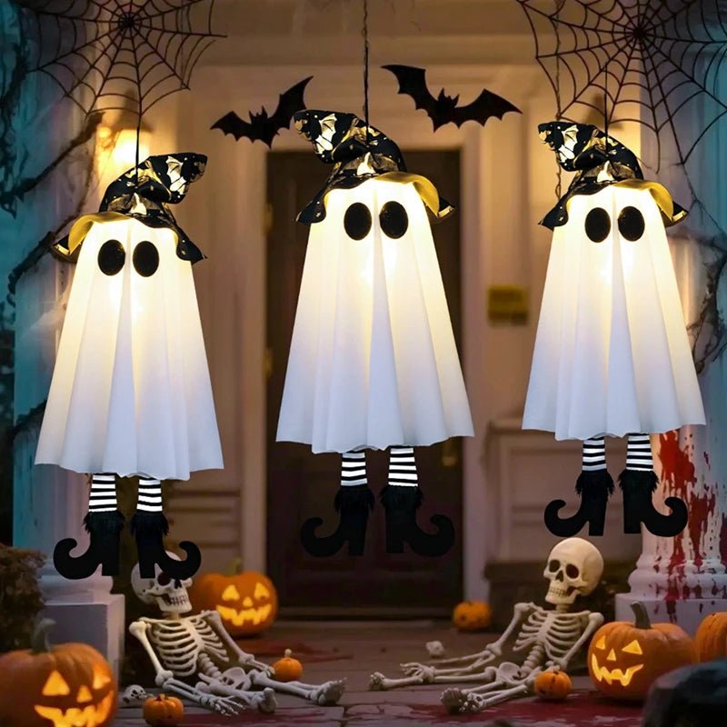 Halloween LED Light Up Witch Ghost Decorations – Indoor and Outdoor Hanging Ornaments - Onlytenbucks.com