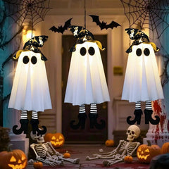 Halloween LED Light Up Witch Ghost Decorations – Indoor and Outdoor Hanging Ornaments - Onlytenbucks.com