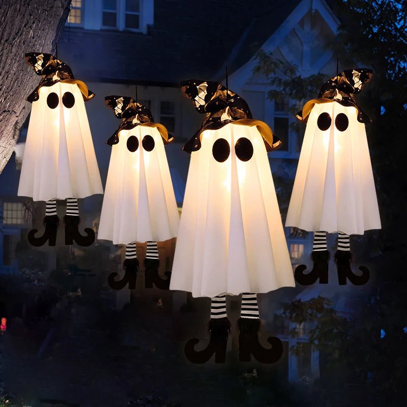 Halloween LED Light Up Witch Ghost Decorations – Indoor and Outdoor Hanging Ornaments - Onlytenbucks.com