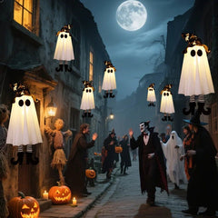 Halloween LED Light Up Witch Ghost Decorations – Indoor and Outdoor Hanging Ornaments - Onlytenbucks.com