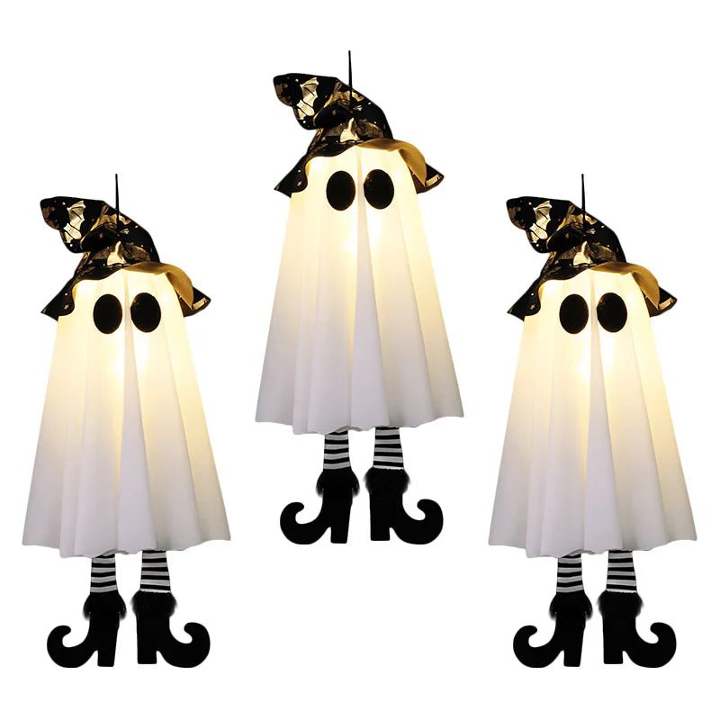 Halloween LED Light Up Witch Ghost Decorations – Indoor and Outdoor Hanging Ornaments - Onlytenbucks.com